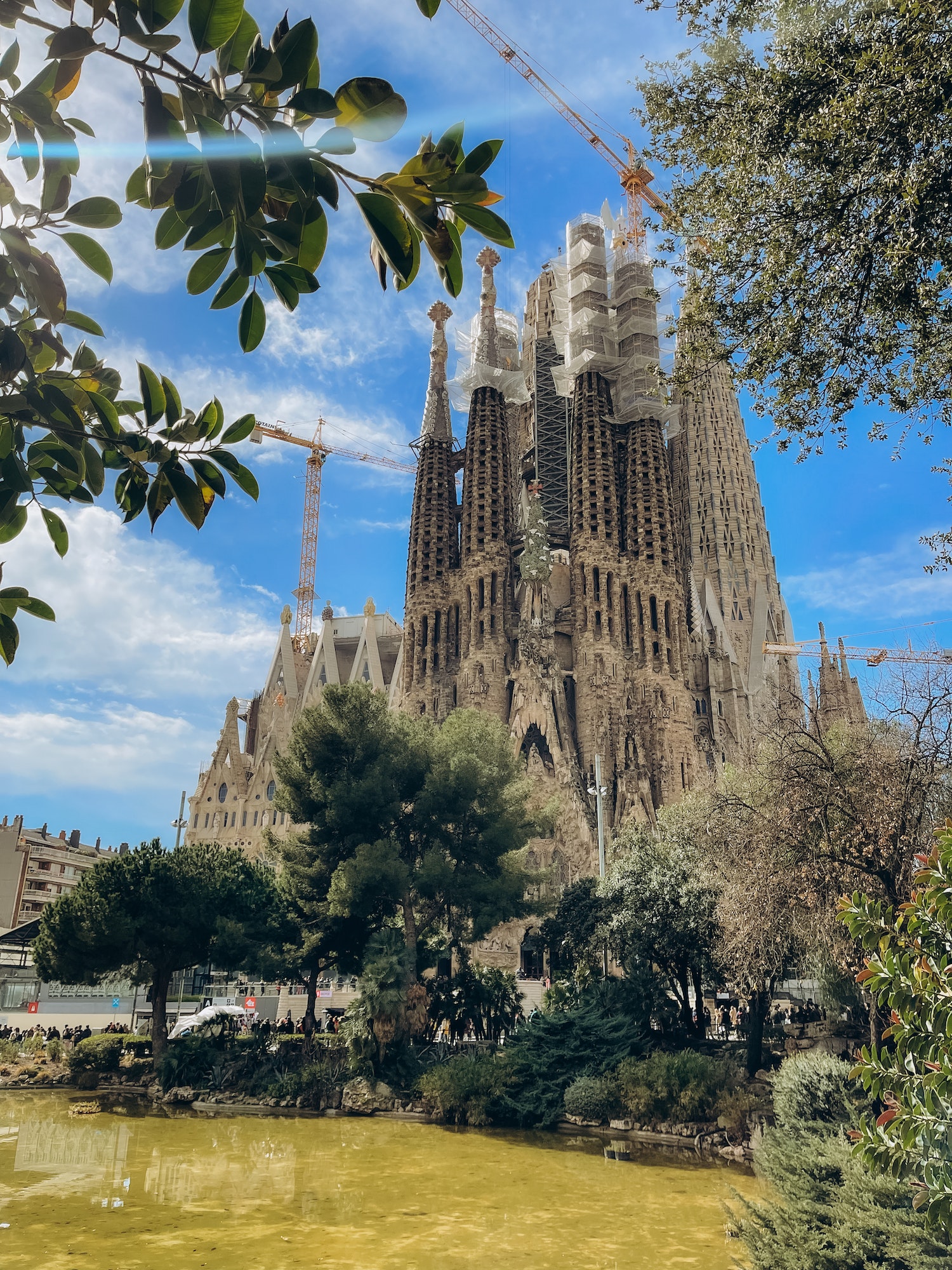 BARCELONA, SPAIN - FEBRUARY 10, 2016: Sagrada Familia basilica in Barcelona. The Antoni Gaudi ma